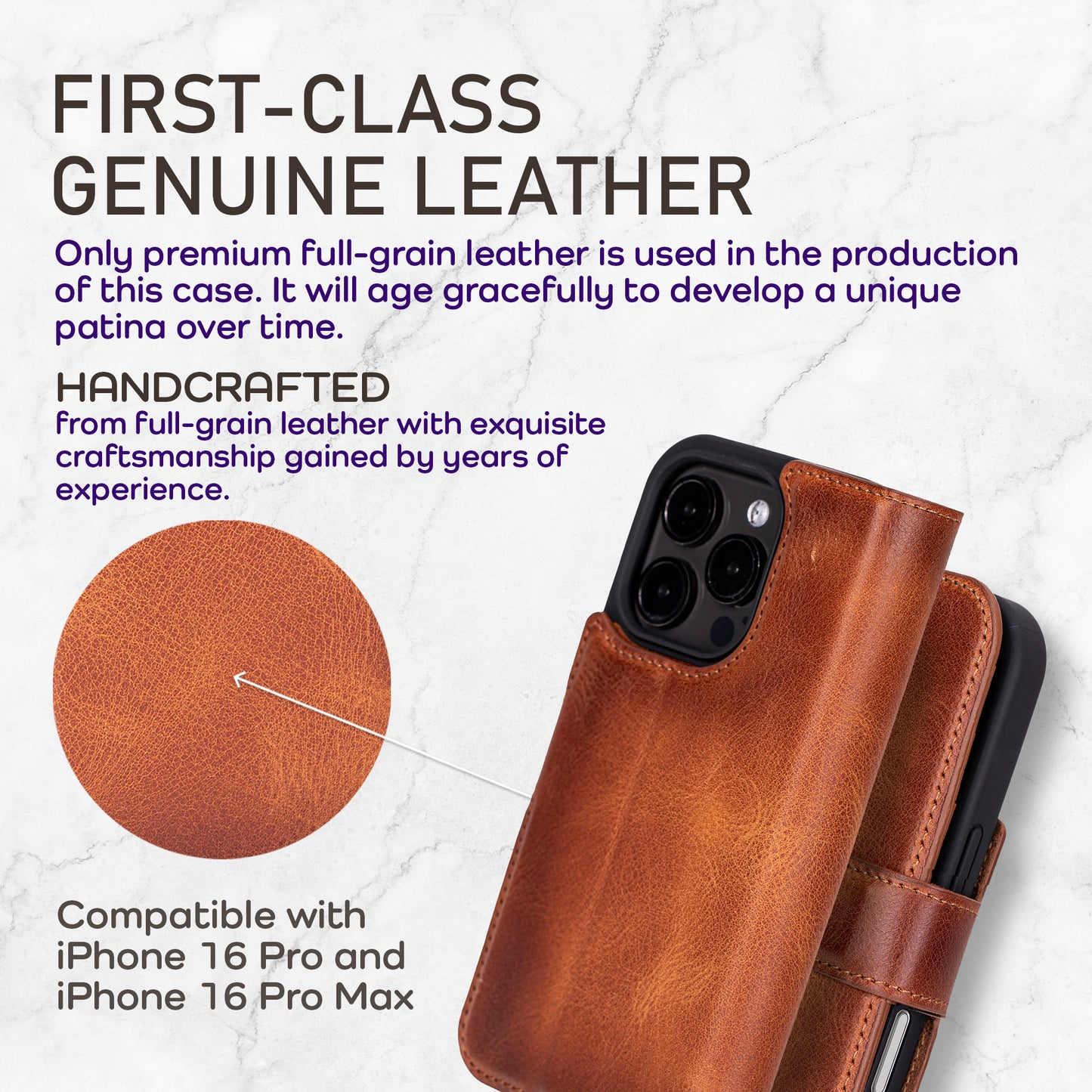 Bayelon iPhone 17 Pro Detachable Wallet Case