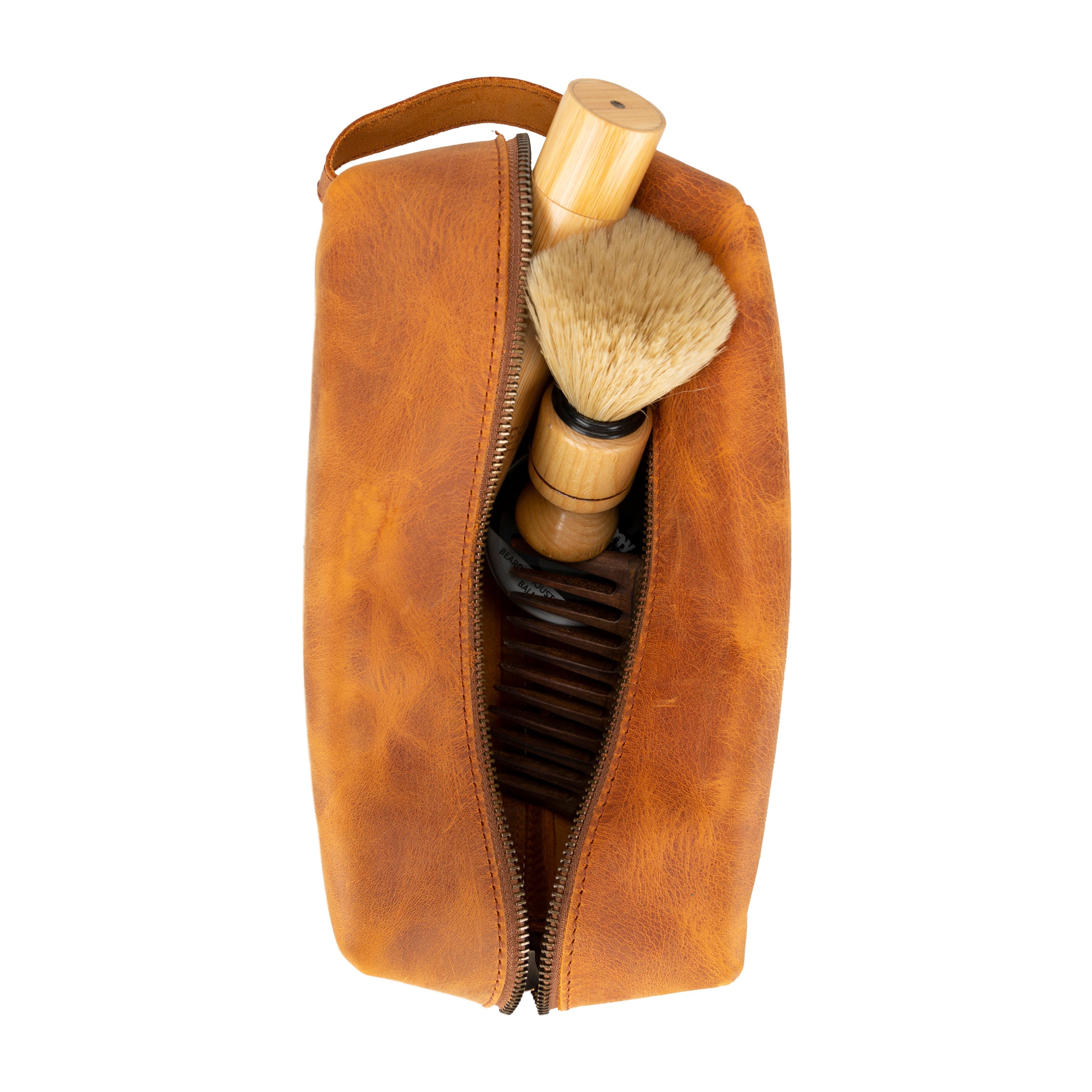 Bayelon Eve Leather Dopp Kit - Medium Size