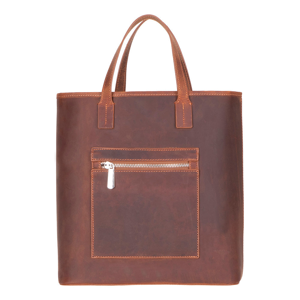 UnBranded Valetto Leather Tote Bag Terracotta