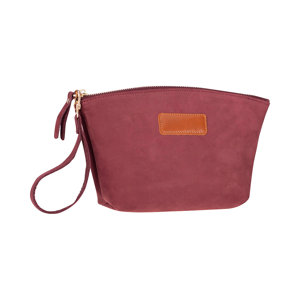 UnBranded Luna Leather Dopp Kit Currant