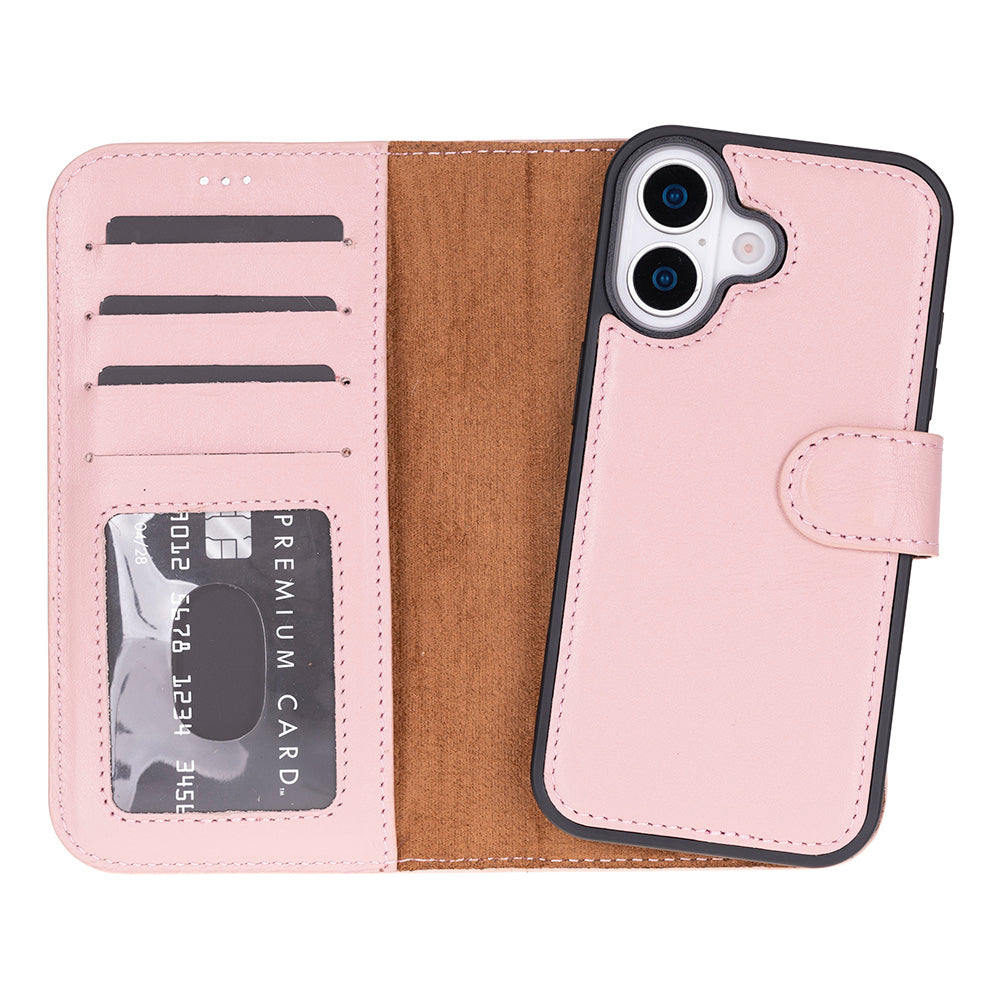 UnBranded Magic iPhone 17 Leather Detachable Wallet Case Pink