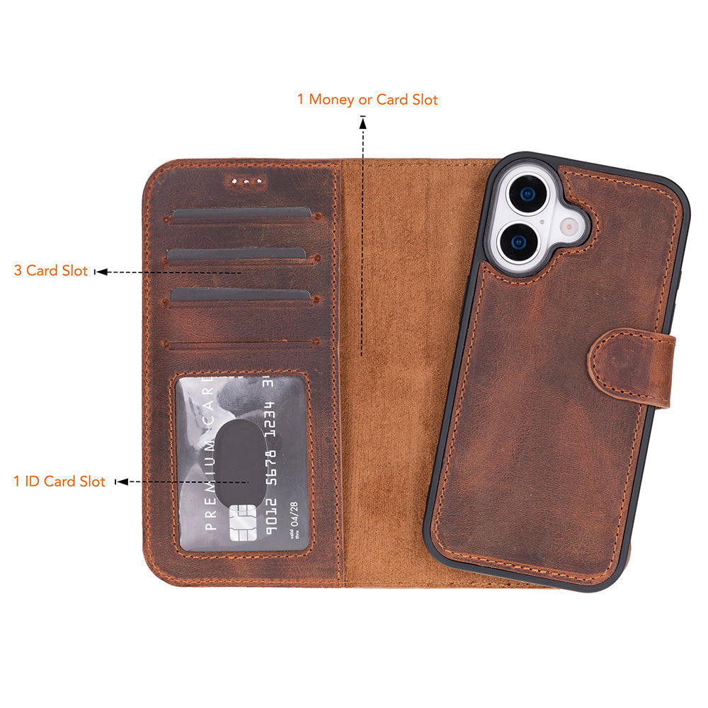 UnBranded Magic iPhone 17 Leather Detachable Wallet Case