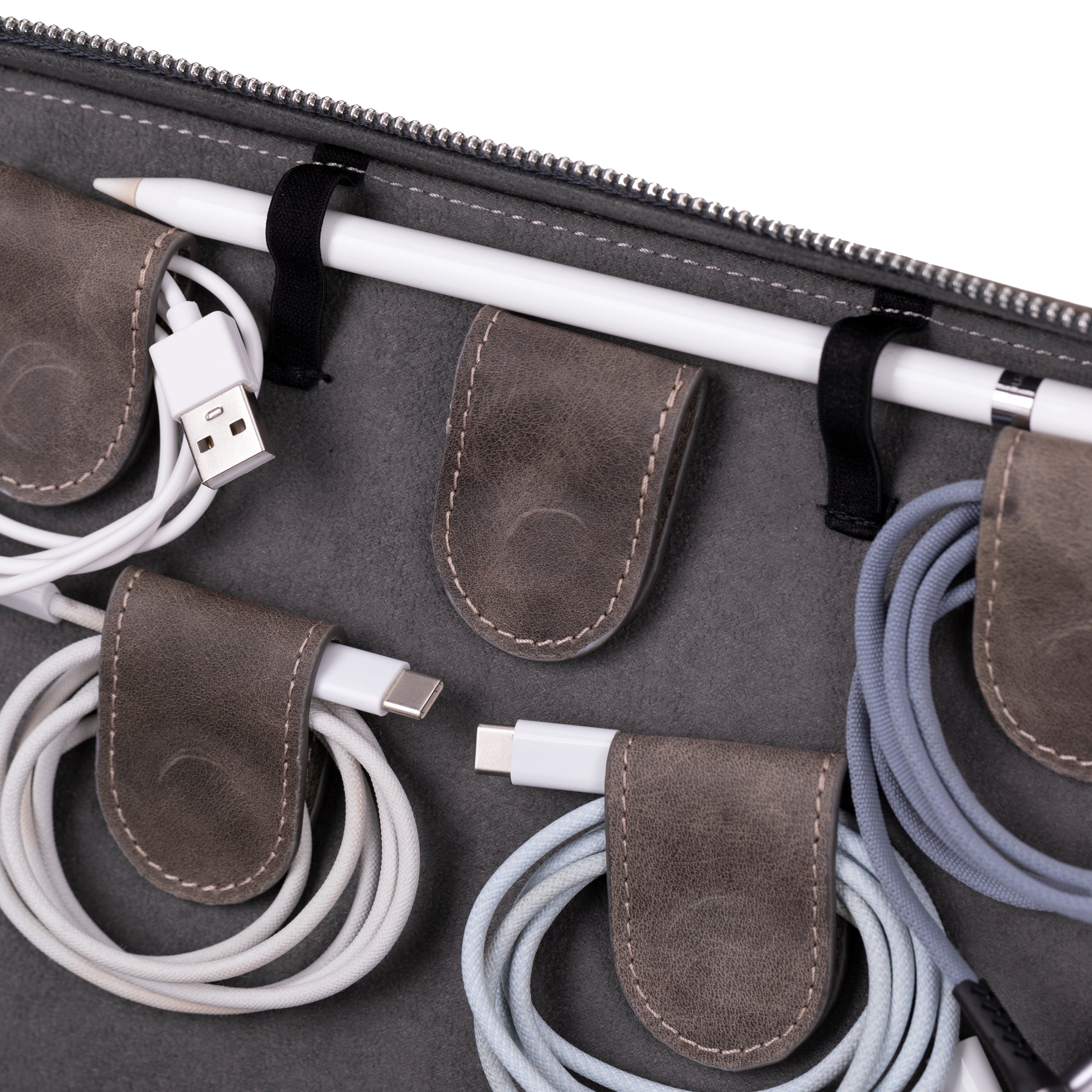Bayelon Orbex Genuine Leather Travel Cable Organizer