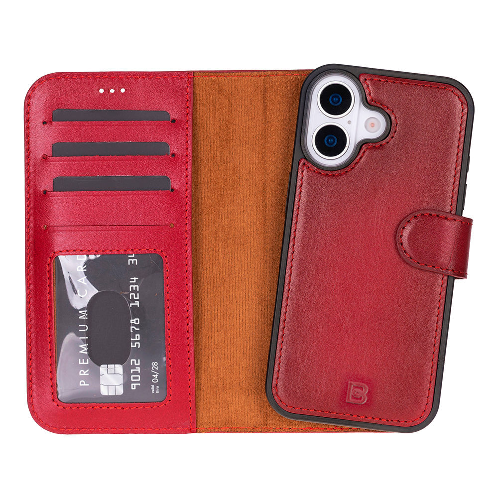 Bouletta Magic iPhone 17 Detachable Leather Wallet Case Red