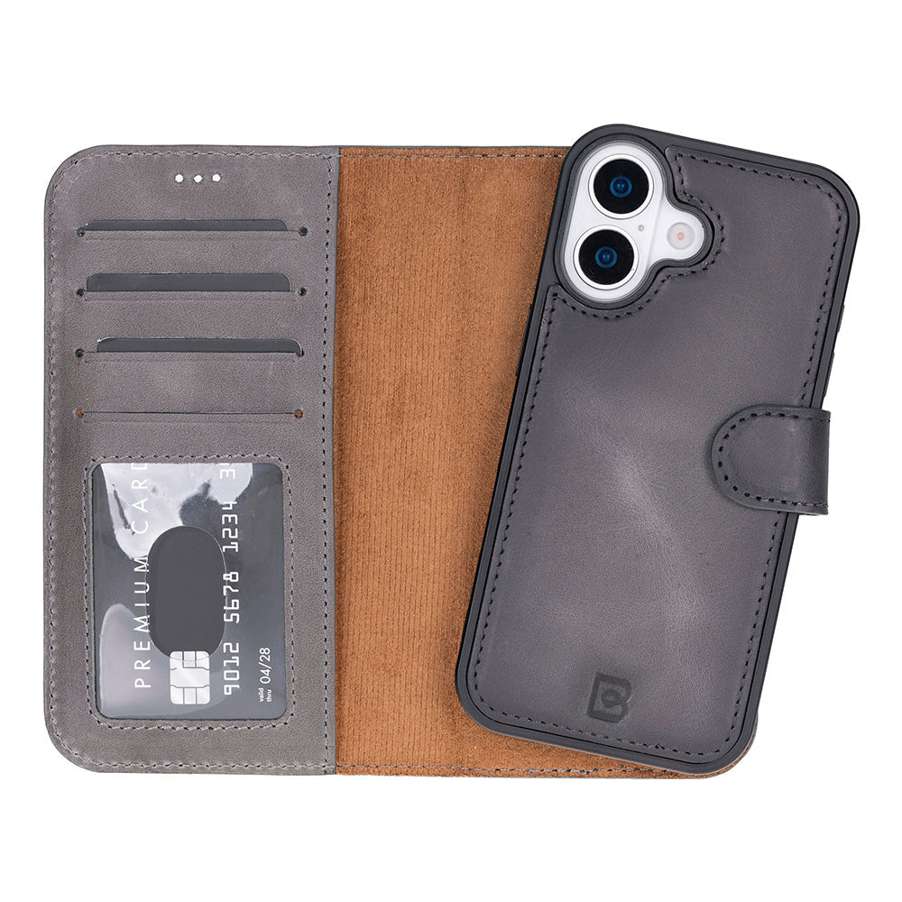 Bouletta Magic iPhone 17 Detachable Leather Wallet Case Gray