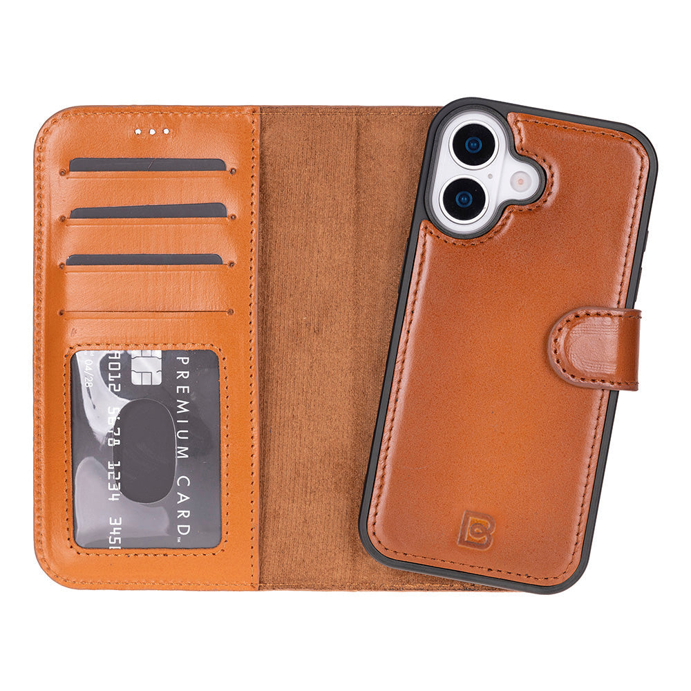 Bouletta Magic iPhone 17 Detachable Leather Wallet Case Tan