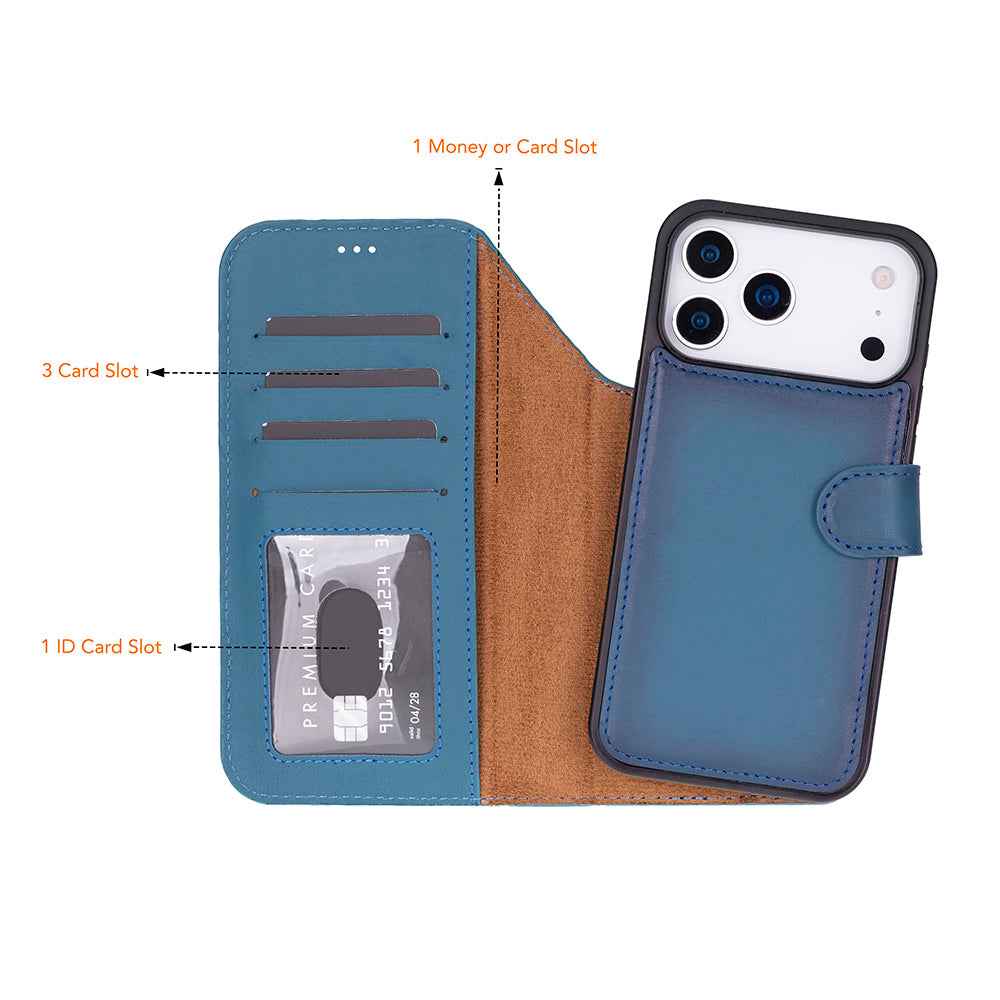 UnBranded Magic iPhone 17 Pro Max Leather Detachable Wallet Case