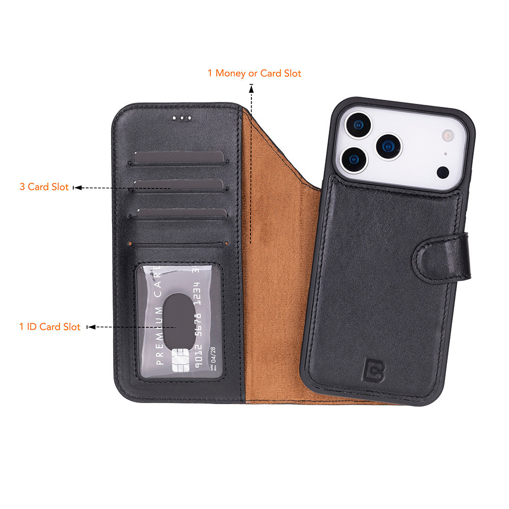 Bouletta Magic iPhone 17 Pro Detachable Leather Wallet Case