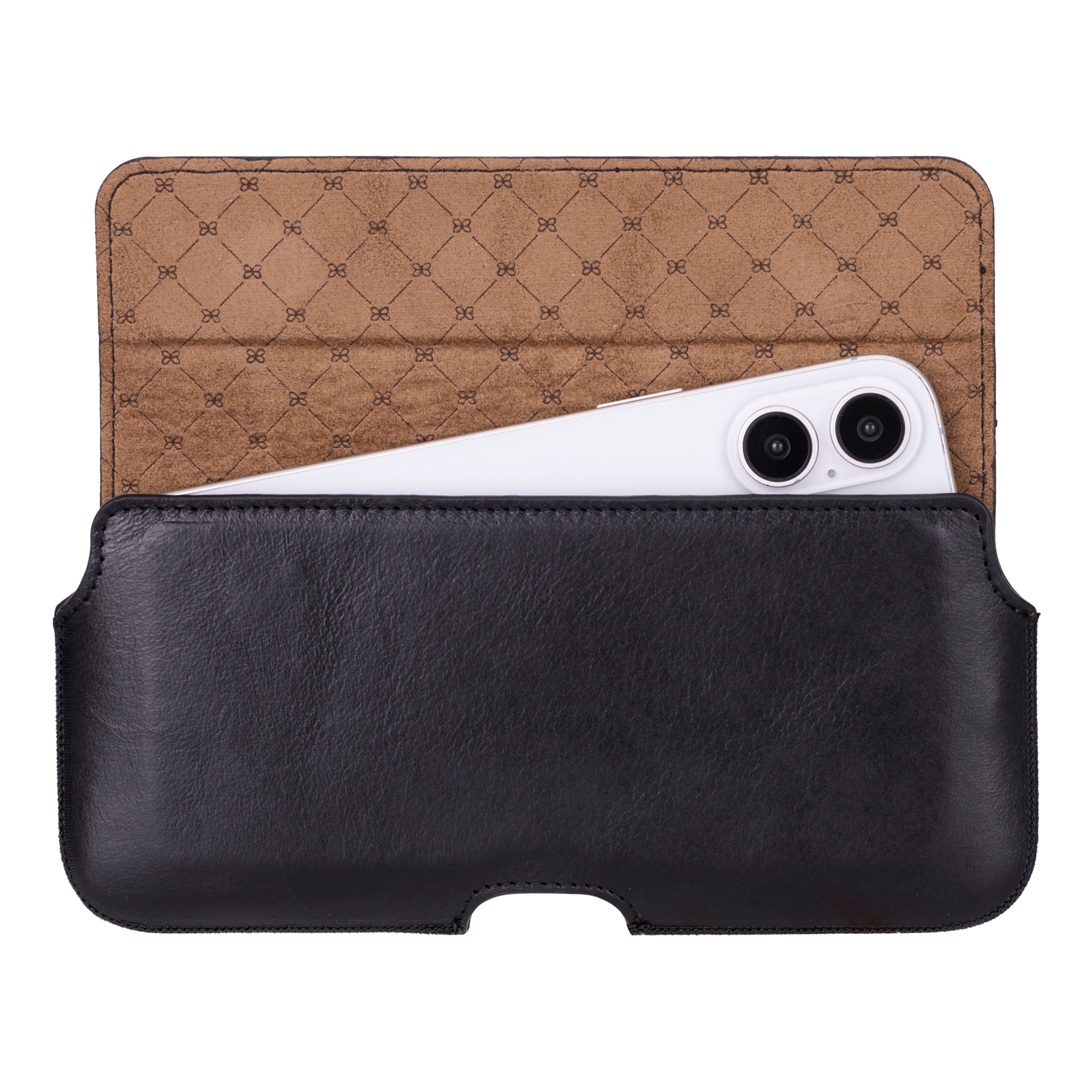 Bayelon Aslant Belt Leather Case for iPhone 16 Pro