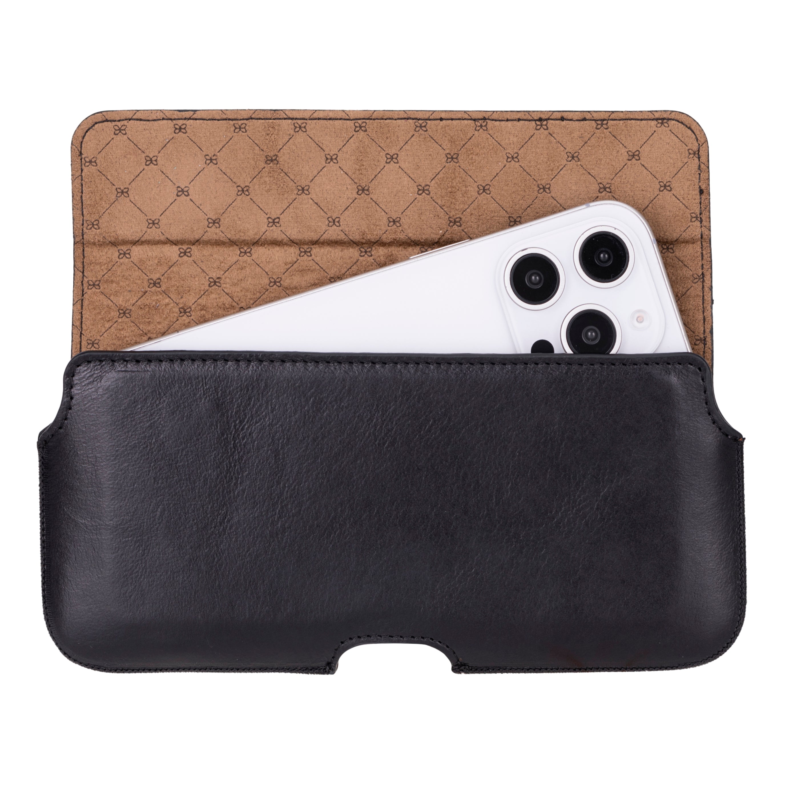 Bayelon Aslant Belt Leather Case for iPhone 16 Pro