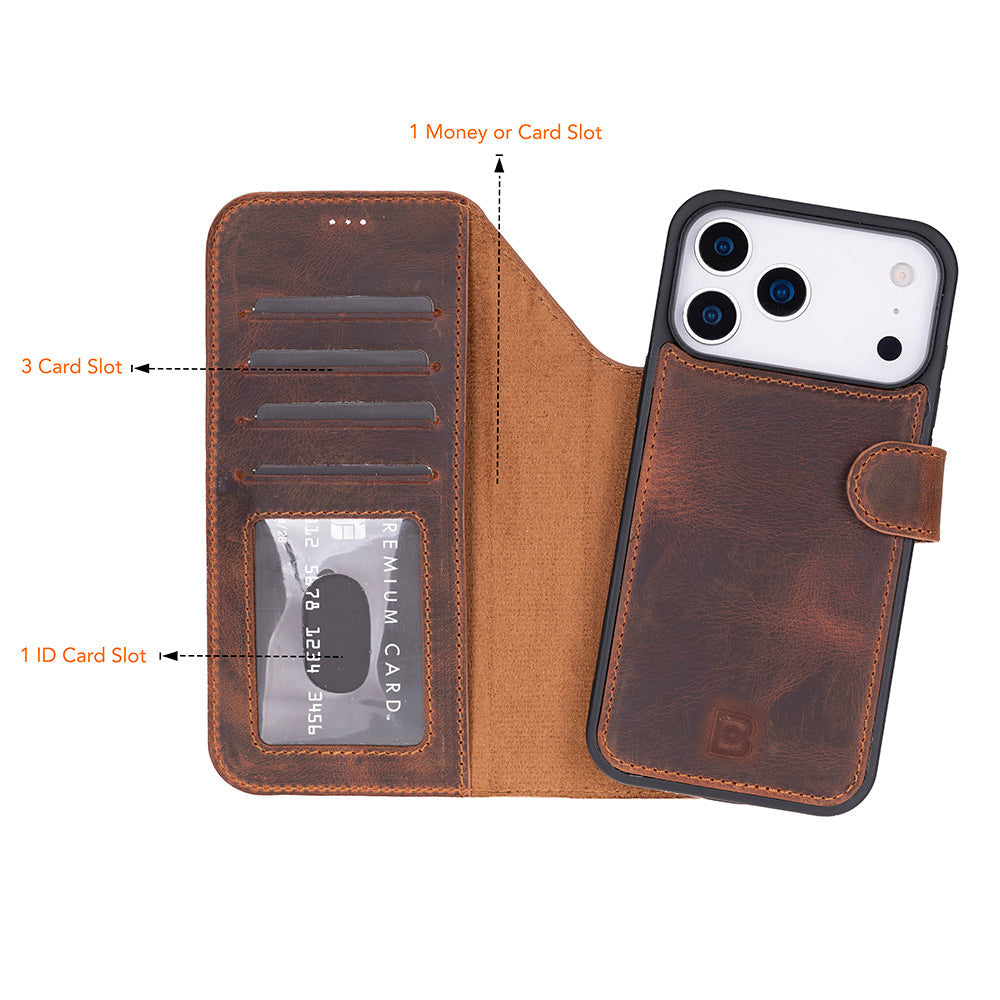 Bouletta Magic iPhone 17 Pro Detachable Leather Wallet Case