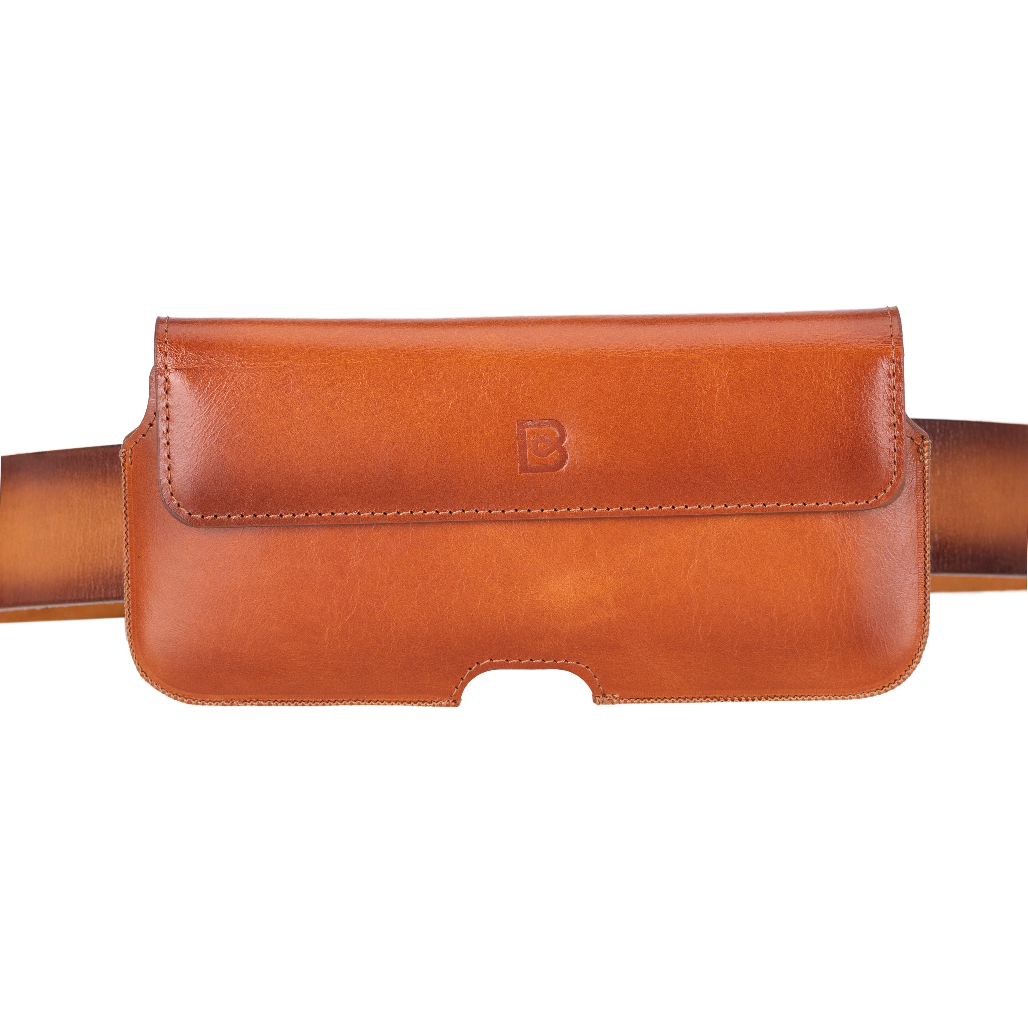 Bayelon Aslant Belt Leather Case for iPhone 16 Pro