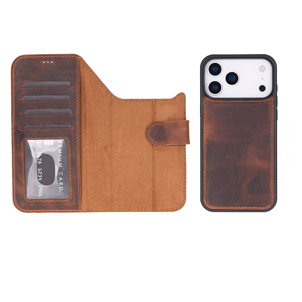 UnBranded Magic iPhone 17 Pro Leather Detachable Wallet Case