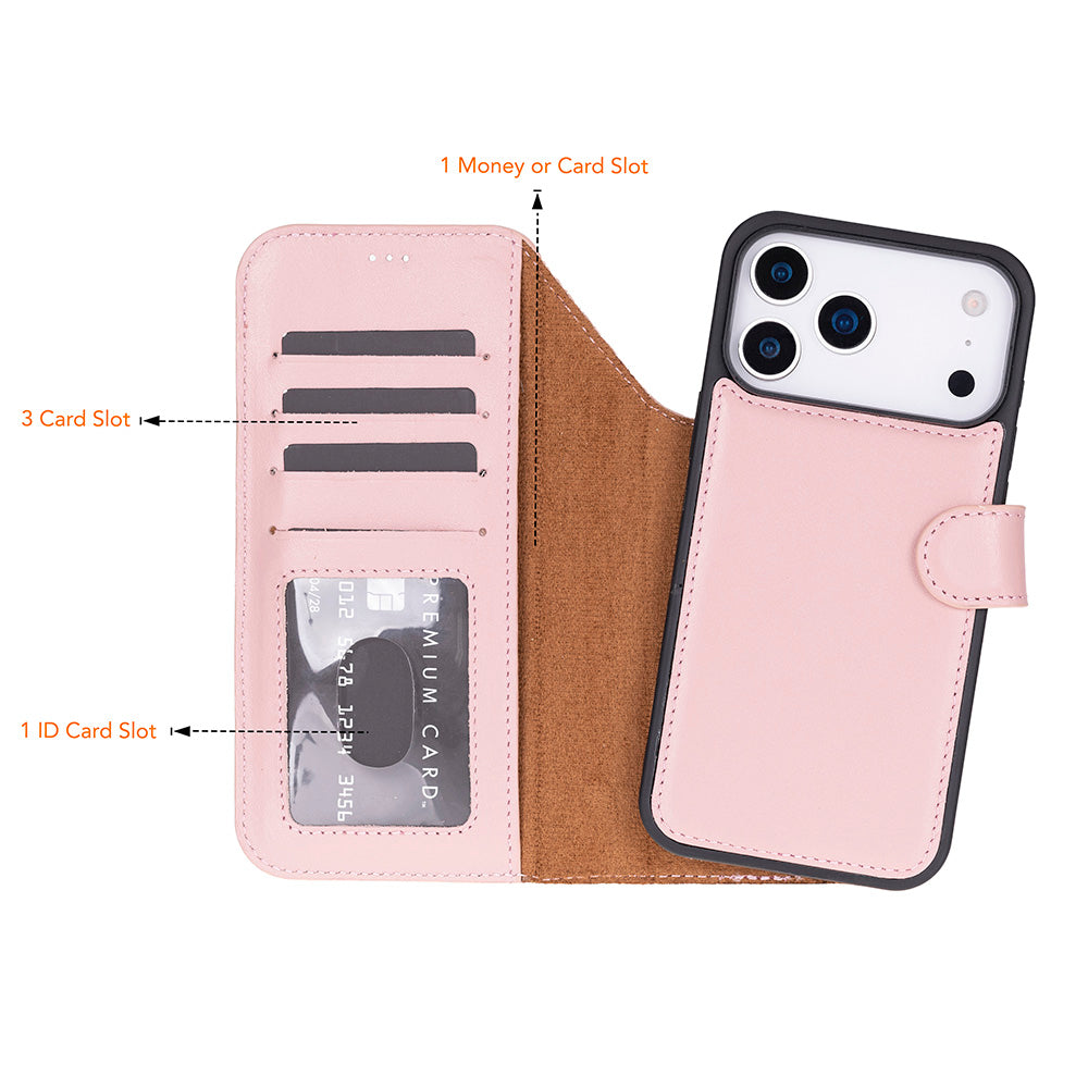 UnBranded Magic iPhone 17 Pro Max Leather Detachable Wallet Case