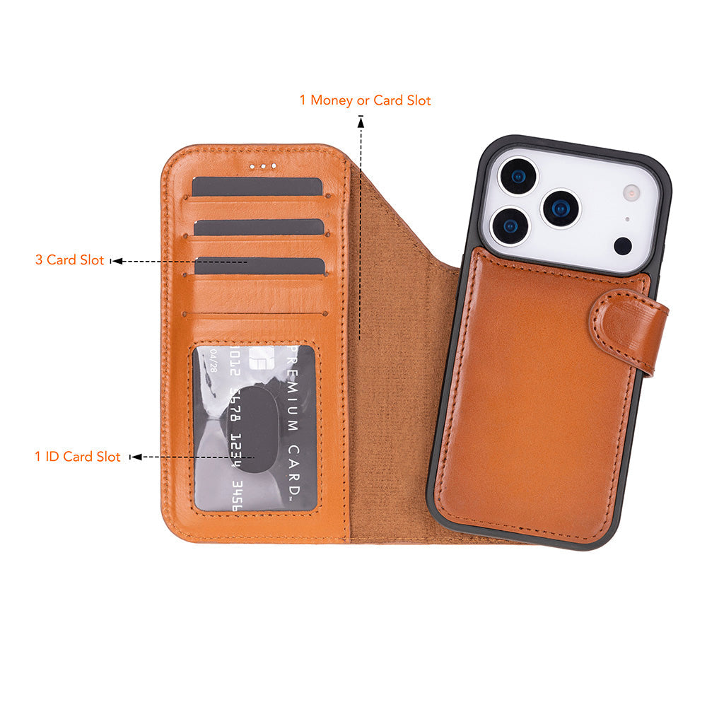UnBranded Magic iPhone 17 Pro Leather Detachable Wallet Case