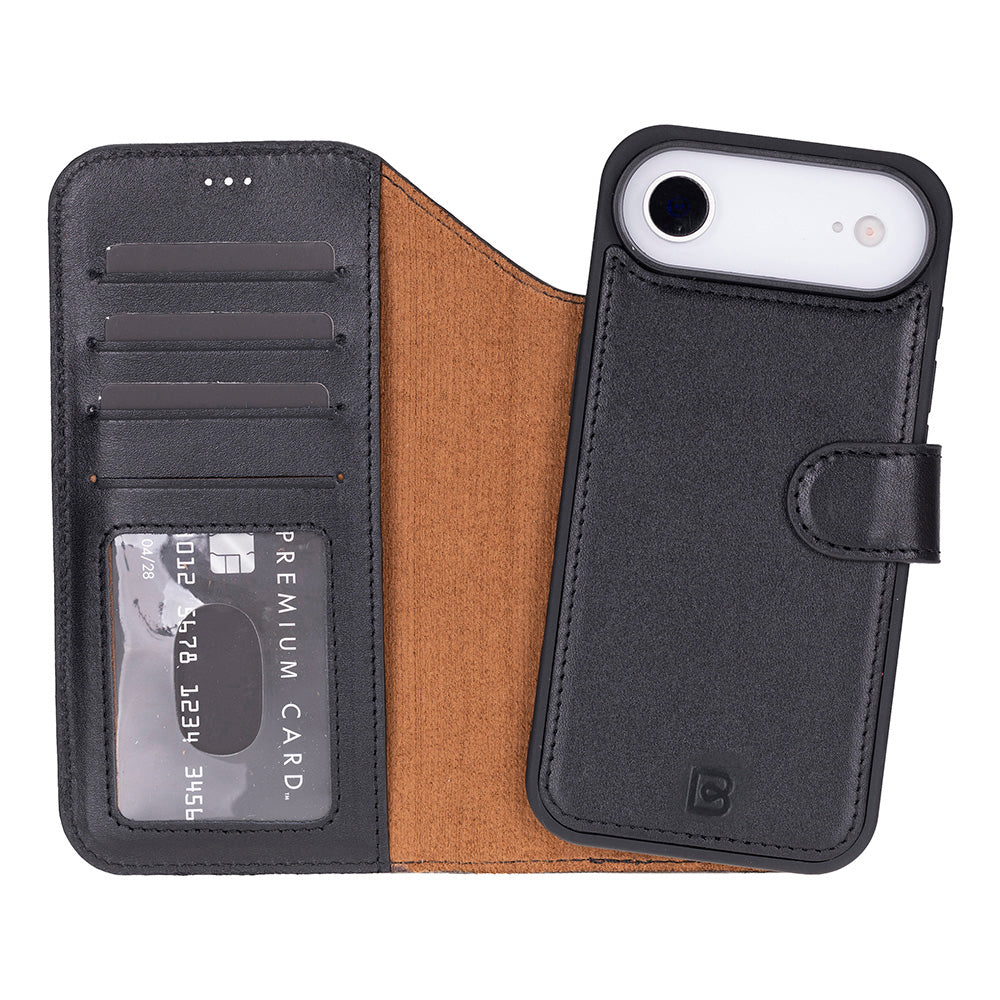 Bouletta Magic iPhone 17 Air Detachable Leather Wallet Case Black