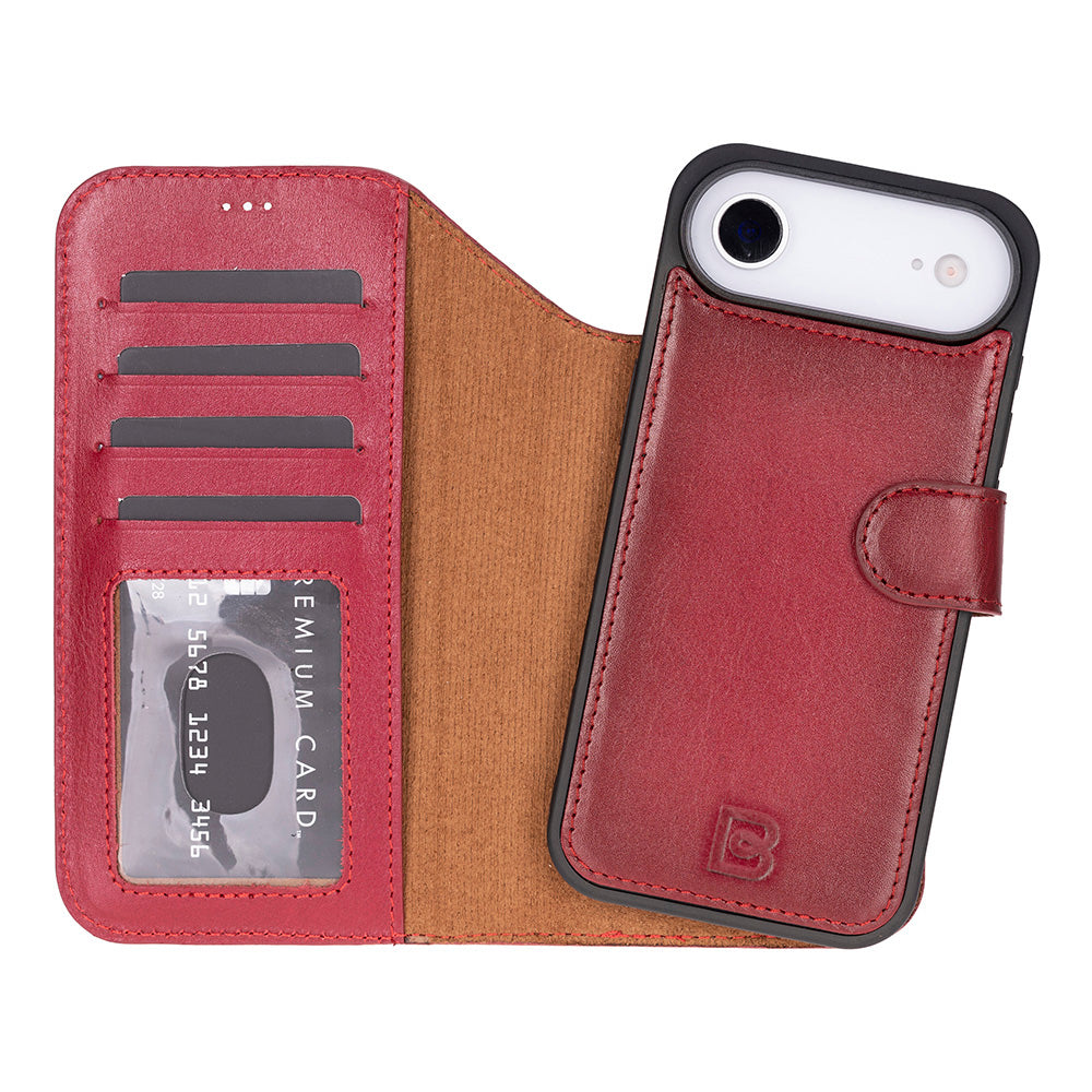 Bouletta Magic iPhone 17 Air Detachable Leather Wallet Case Red