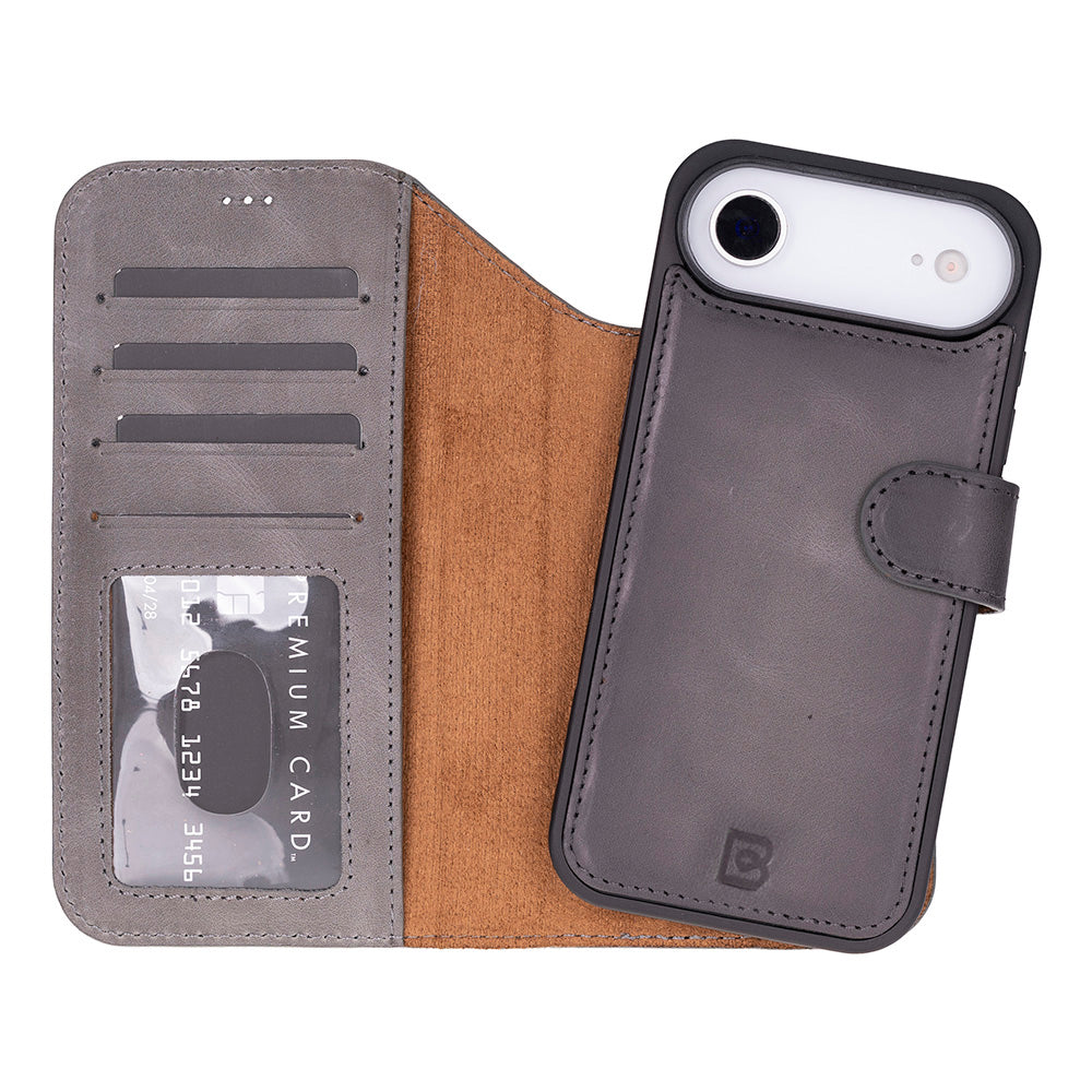 Bouletta Magic iPhone 17 Air Detachable Leather Wallet Case Gray