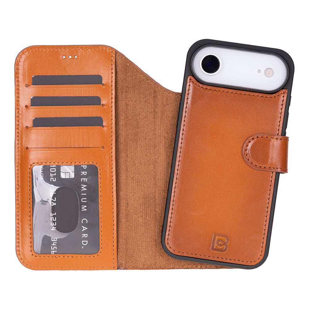 Bouletta Magic iPhone 17 Air Detachable Leather Wallet Case Tan