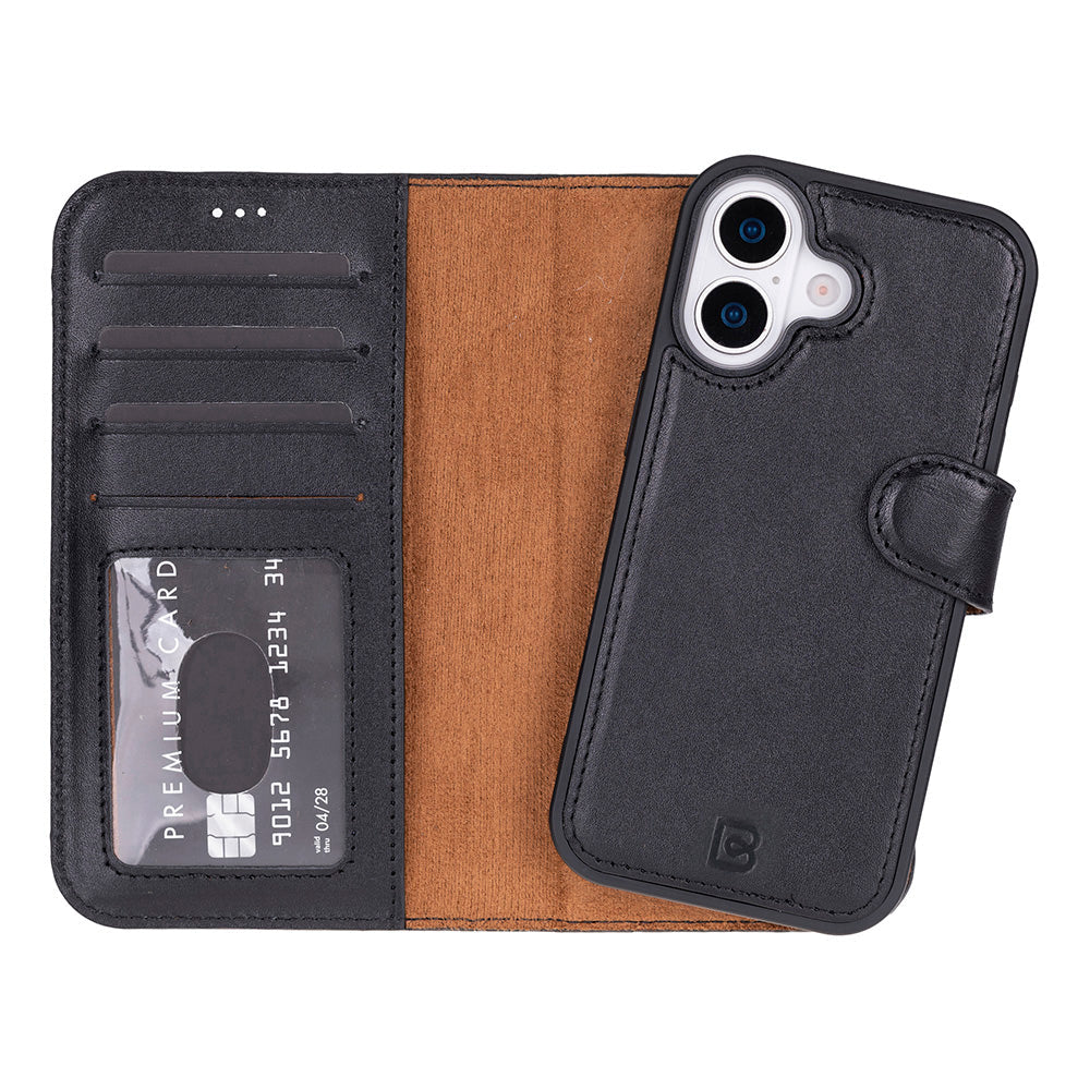 Bouletta Magic iPhone 17 Detachable Leather Wallet Case Black