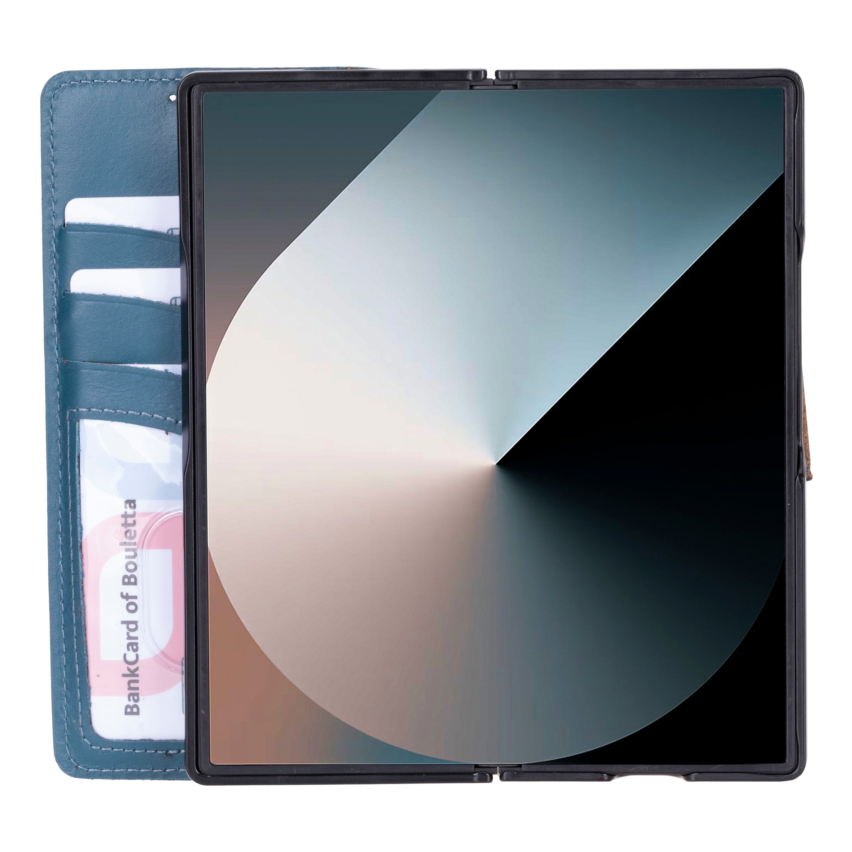 Bayelon Samsung Galaxy Z Fold 6 Leather Wallet Folio Case Blue