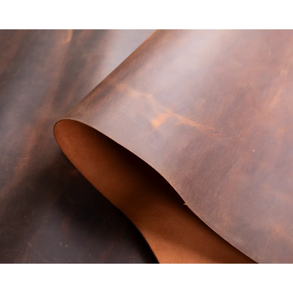 UnBranded Custom Size Genuine Leather Piece - Cut-to-Size Leather Sheet Saddle Brown