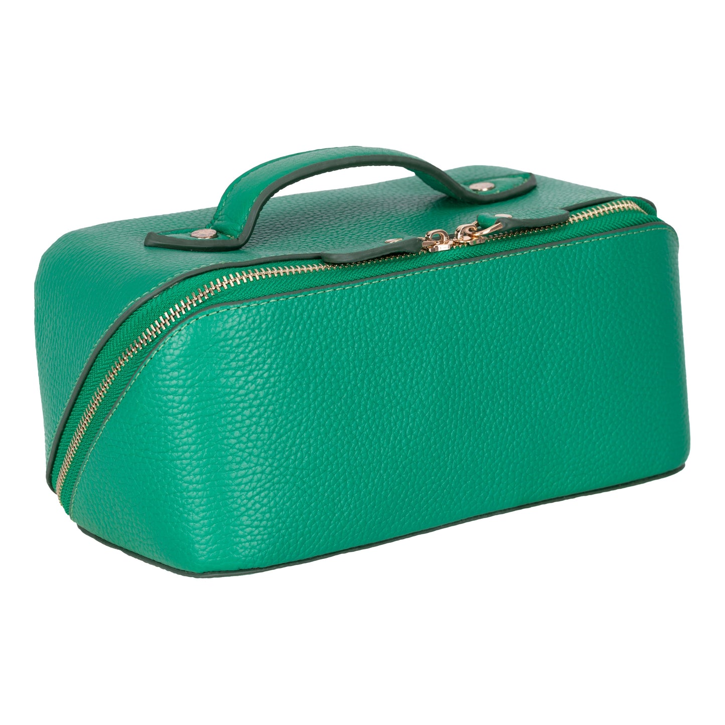 Bayelon Ella Leather Makeup Bag - Versatile Dopp Kit Green