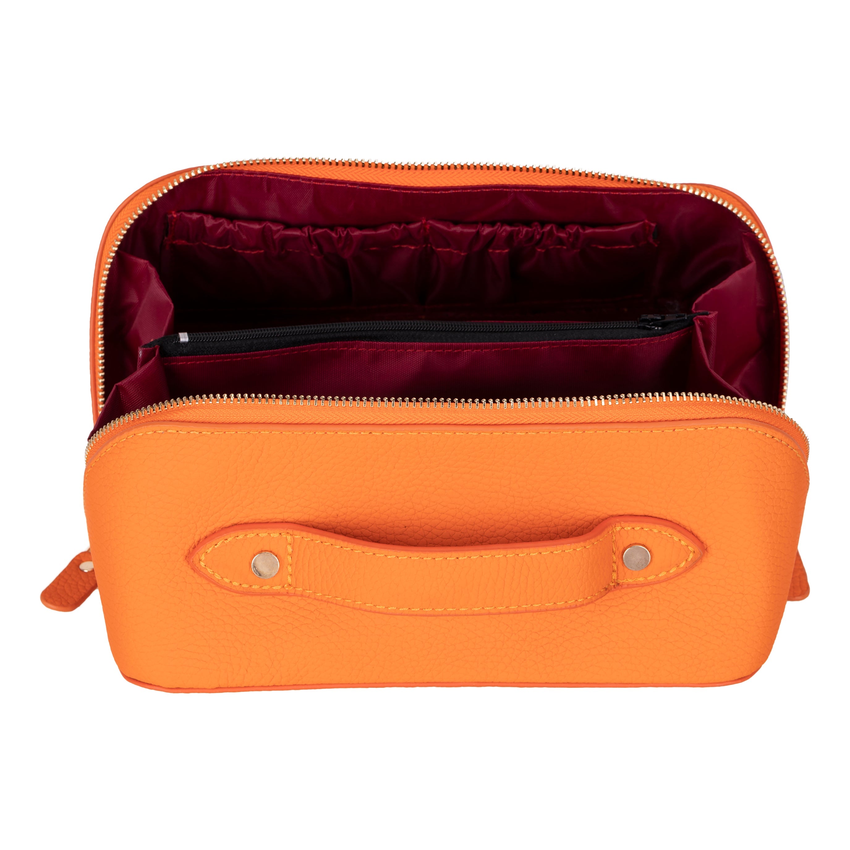 Bayelon Ella Leather Makeup Bag - Versatile Dopp Kit