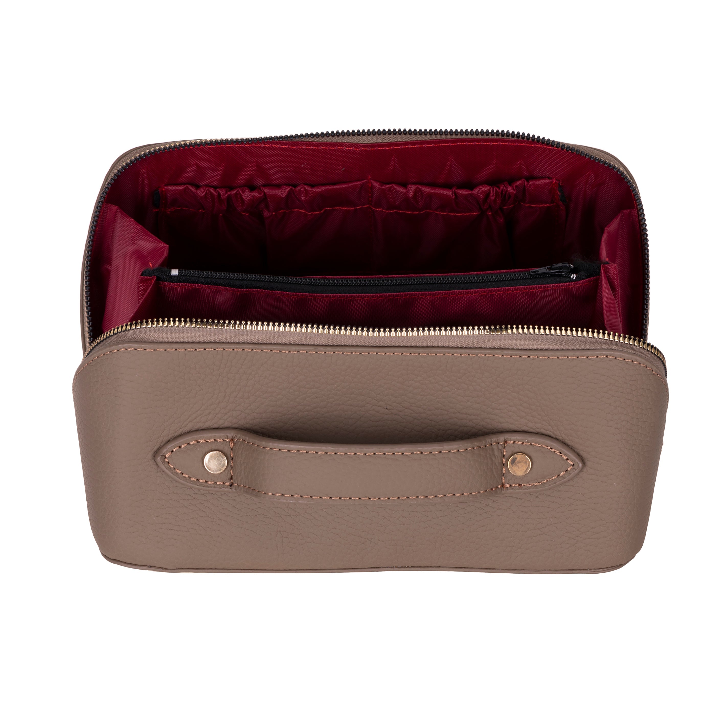 Bayelon Ella Leather Makeup Bag - Versatile Dopp Kit
