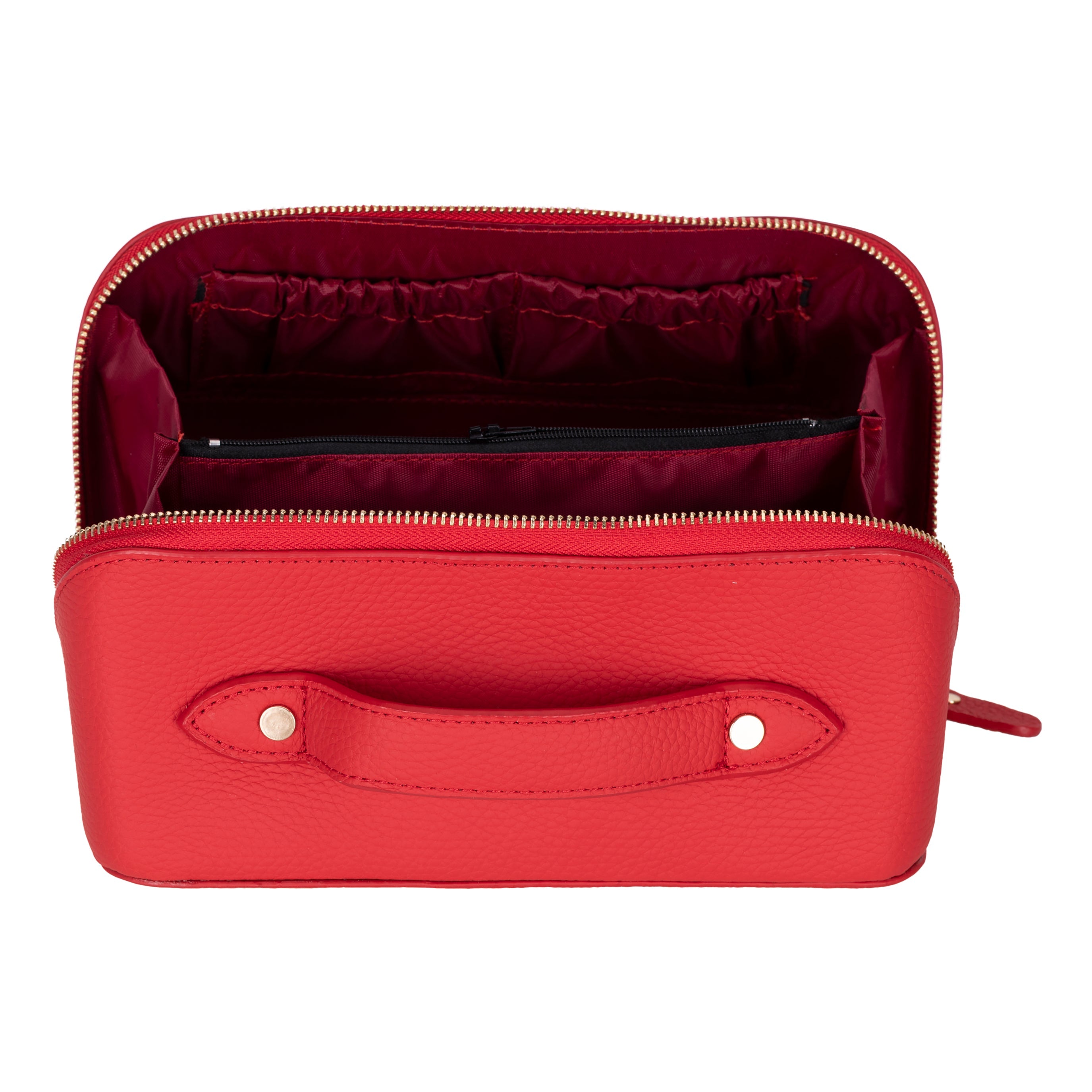 Bayelon Ella Leather Makeup Bag - Versatile Dopp Kit