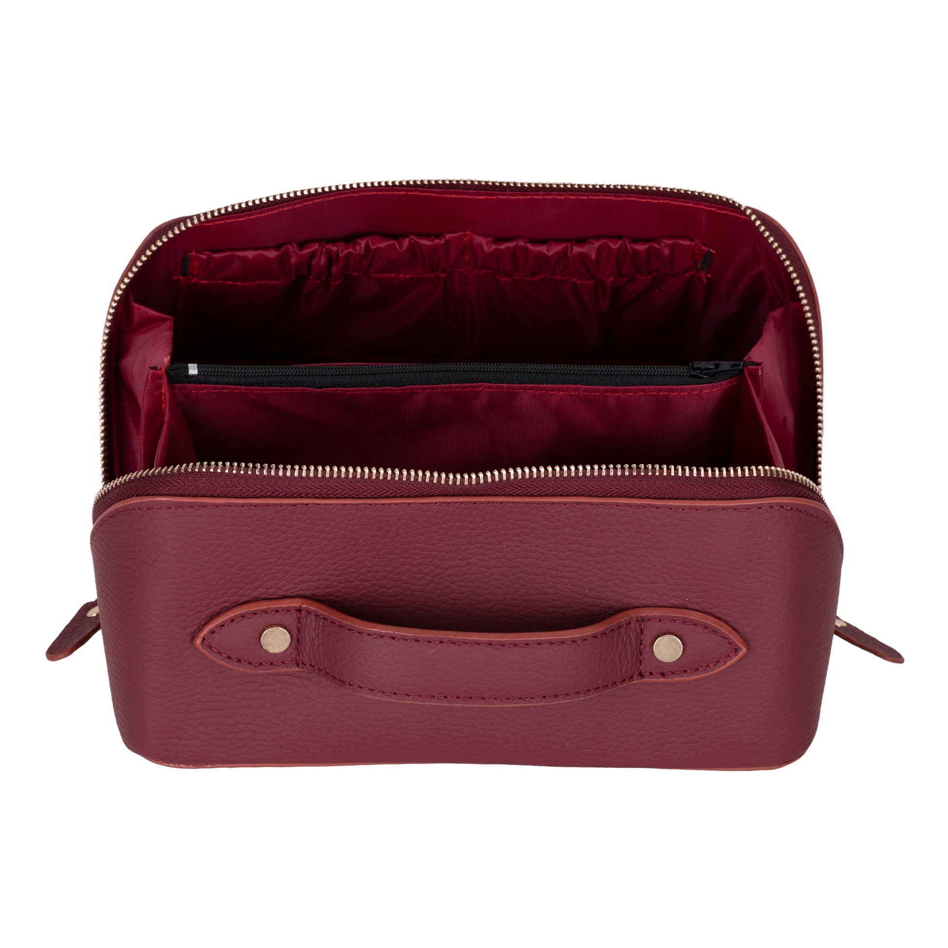 Bayelon Ella Leather Makeup Bag - Versatile Dopp Kit