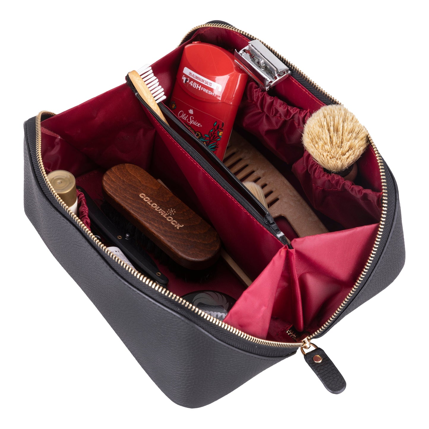 Bayelon Ella Leather Makeup Bag - Versatile Dopp Kit