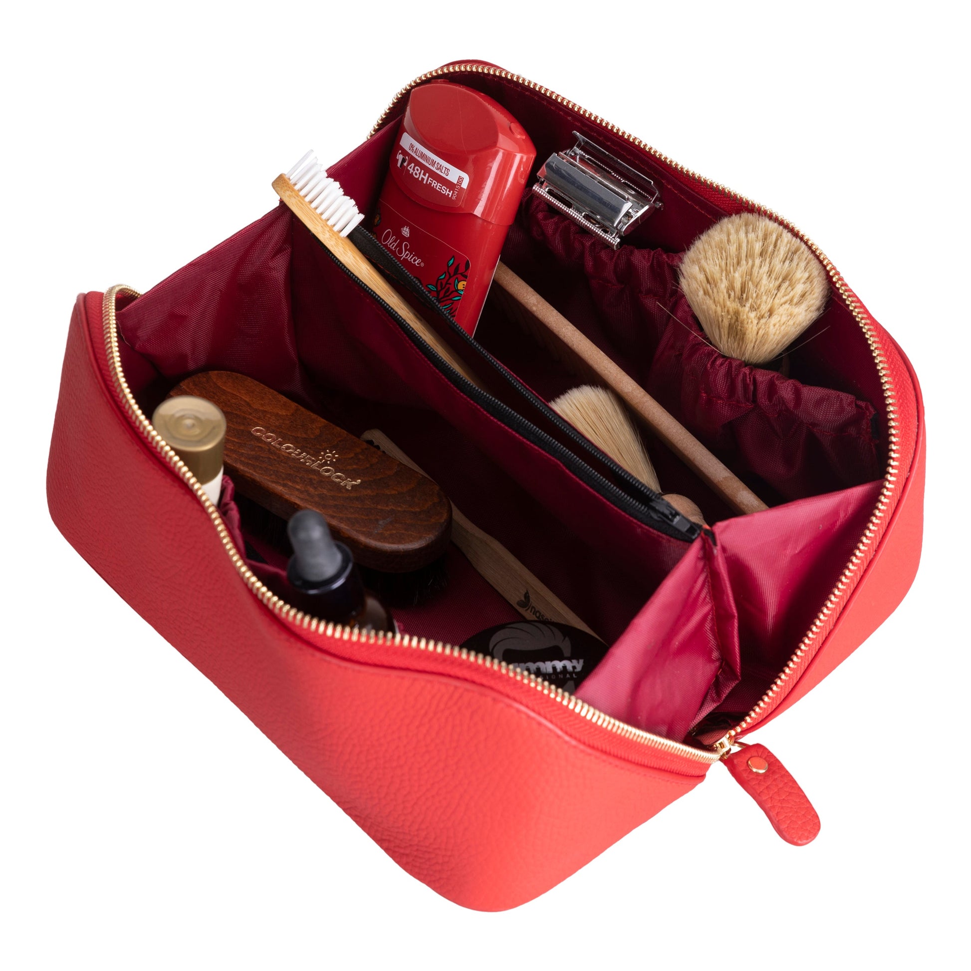 Bayelon Ella Leather Makeup Bag - Versatile Dopp Kit