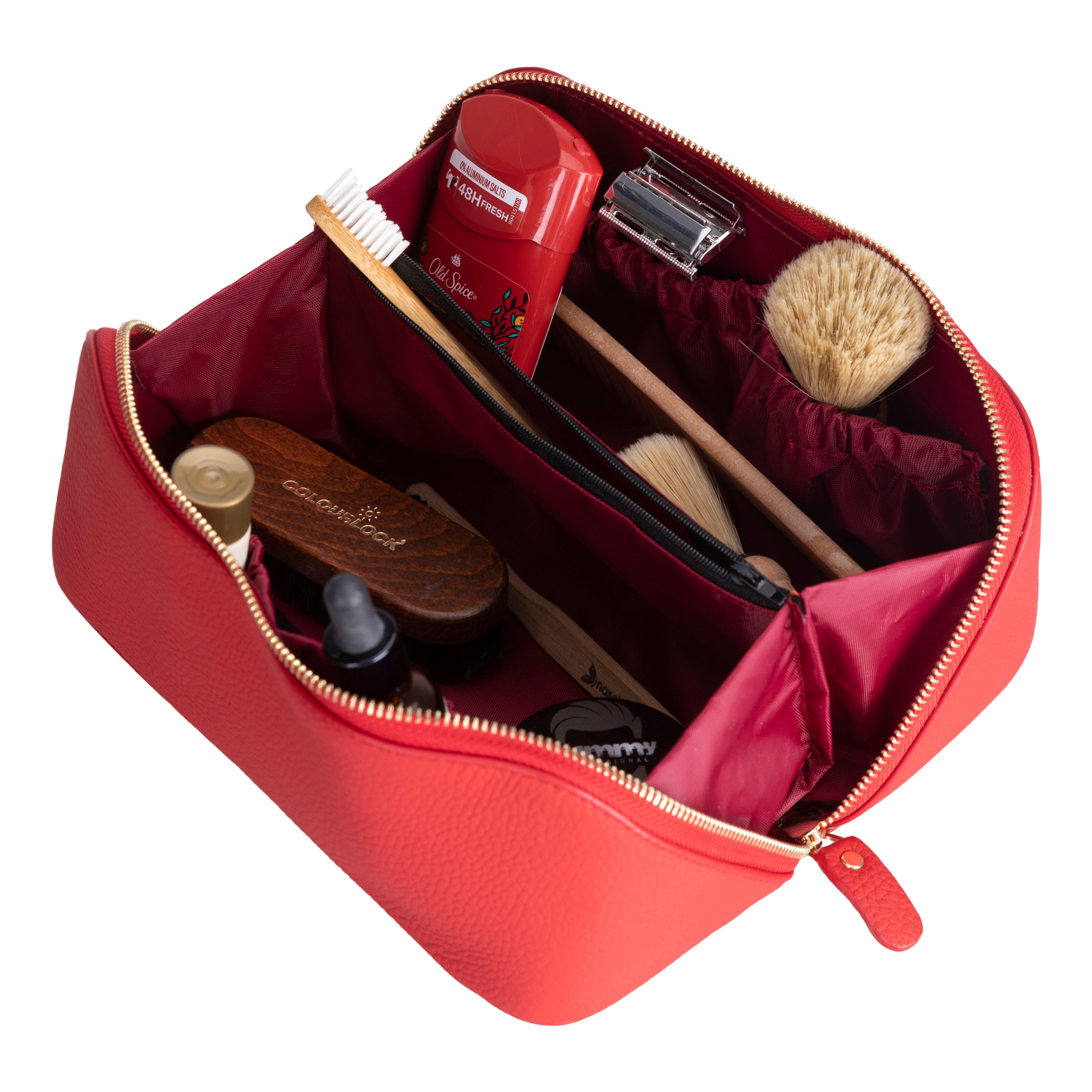 Bayelon Ella Leather Makeup Bag - Versatile Dopp Kit