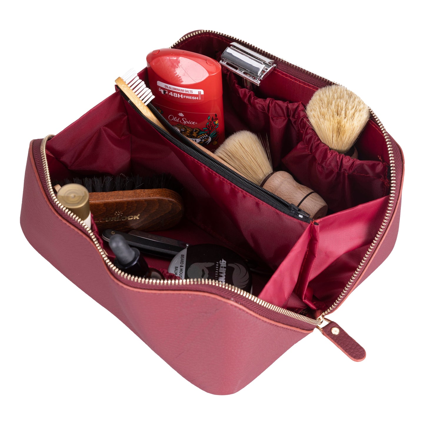 Bayelon Ella Leather Makeup Bag - Versatile Dopp Kit