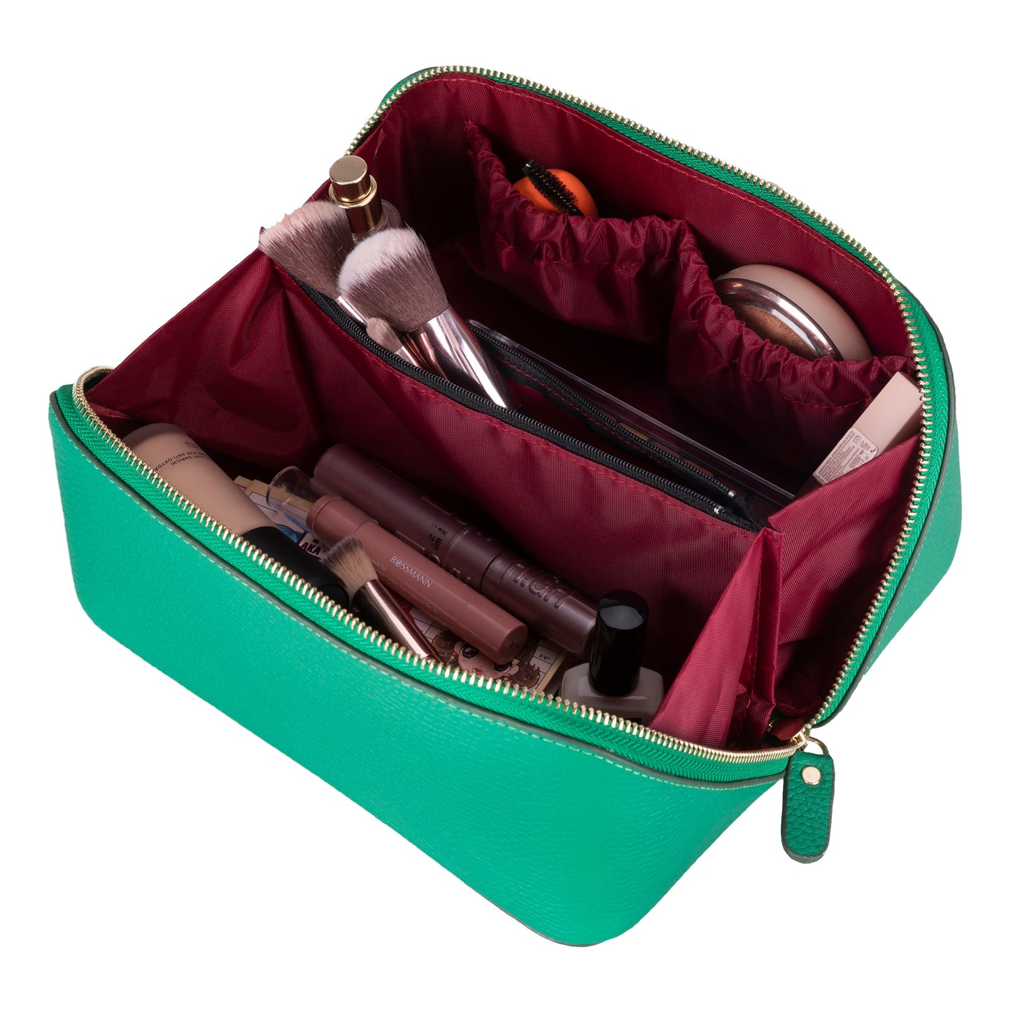 Bayelon Ella Leather Makeup Bag - Versatile Dopp Kit