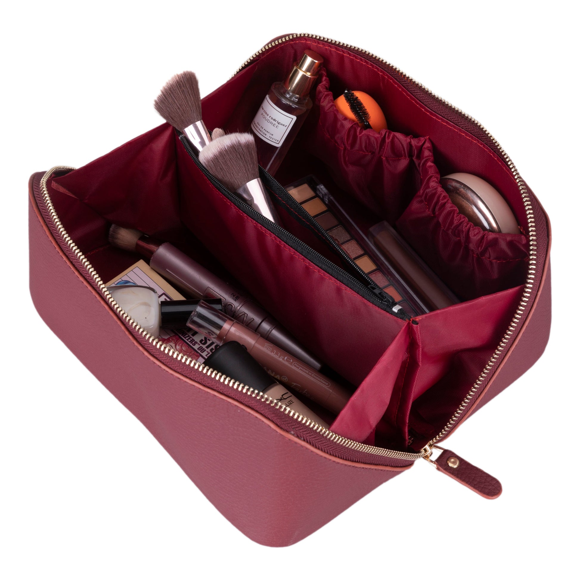 Bayelon Ella Leather Makeup Bag - Versatile Dopp Kit