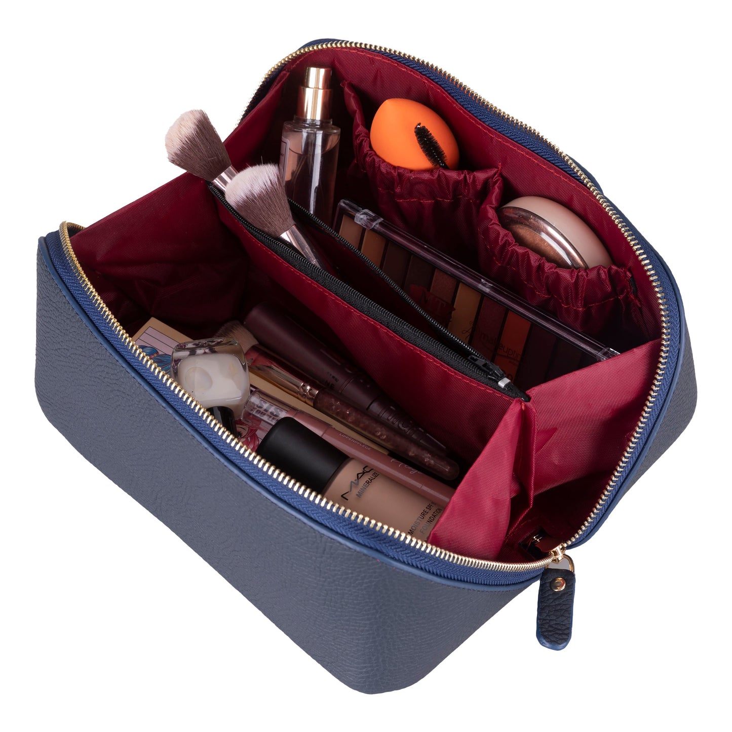 Bayelon Ella Leather Makeup Bag - Versatile Dopp Kit