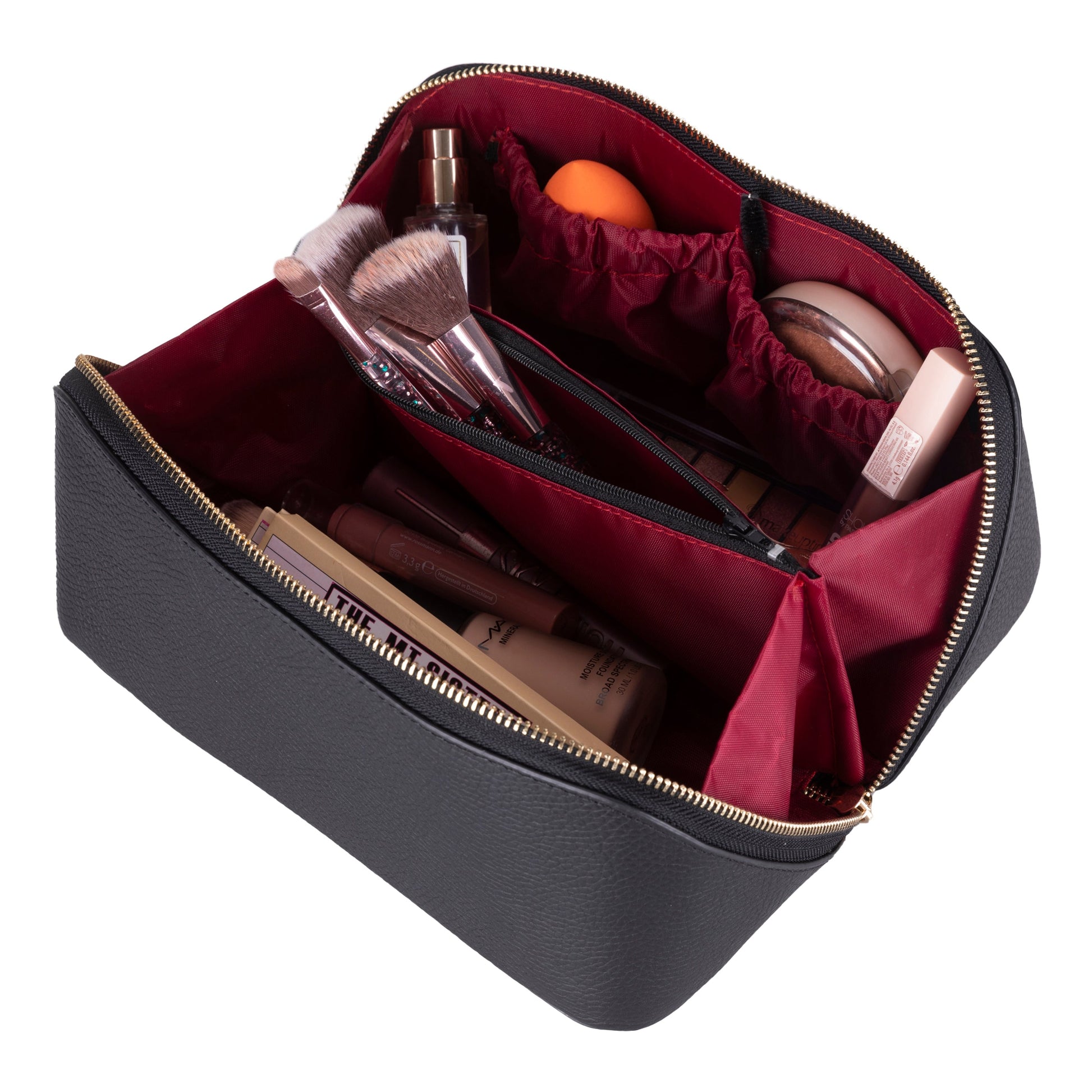 Bayelon Ella Leather Makeup Bag - Versatile Dopp Kit