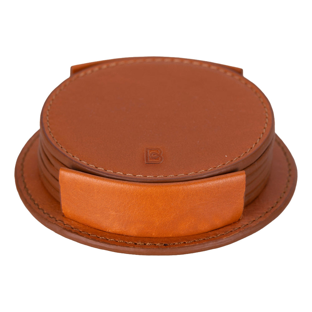 Bouletta Lavion Leather Cup Coaster Set