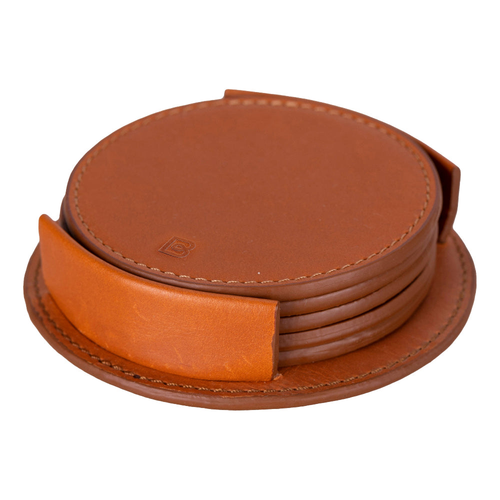 Bouletta Lavion Leather Cup Coaster Set