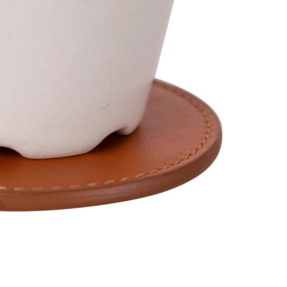 Bouletta Lavion Leather Cup Coaster Set