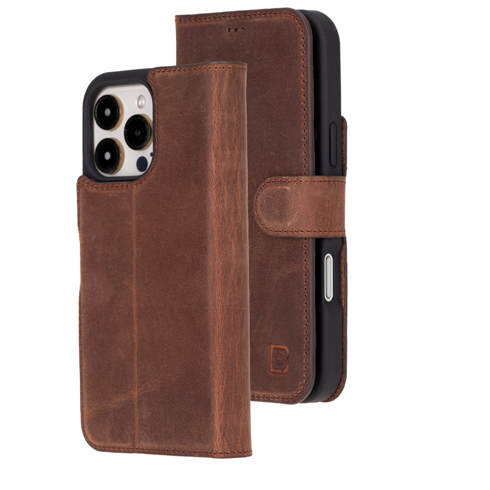 Bayelon Magic iPhone 16 Pro Leather Wallet Case - Stylish & Detachable