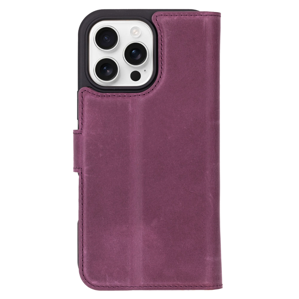Bayelon Magic iPhone 16 Pro Leather Wallet Case - Stylish & Detachable