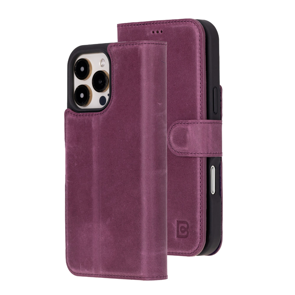 Bayelon Magic iPhone 16 Pro Leather Wallet Case - Stylish & Detachable