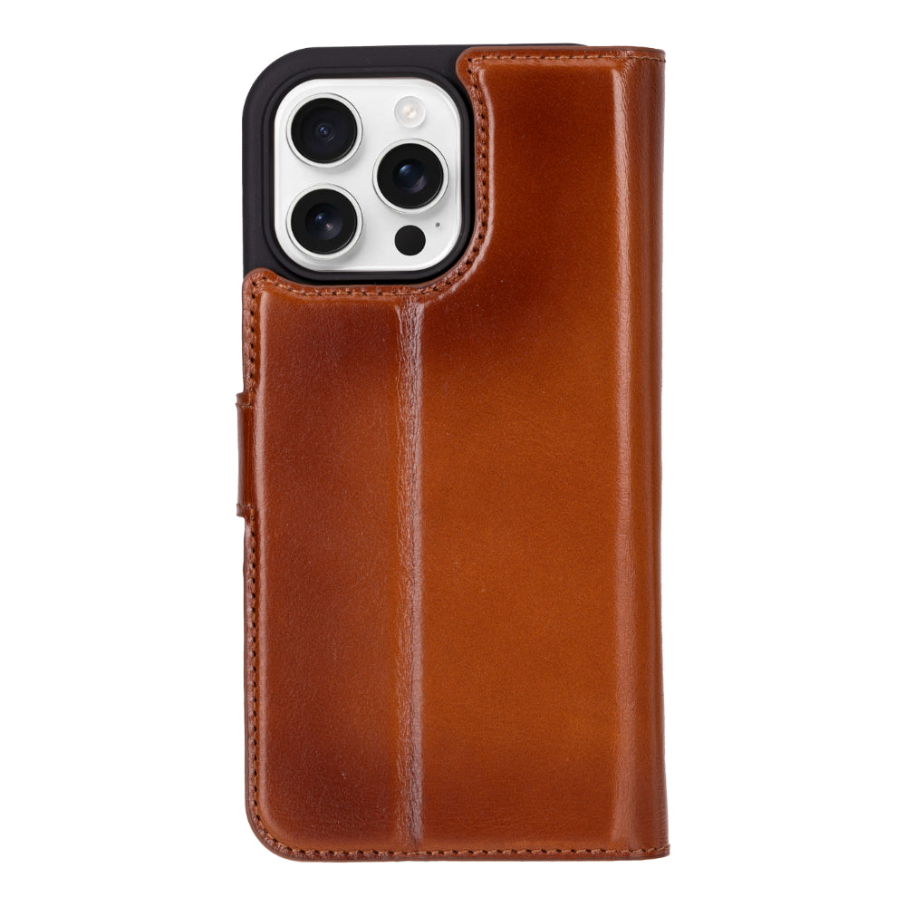 Bayelon Magic iPhone 16 Pro Leather Wallet Case - Stylish & Detachable