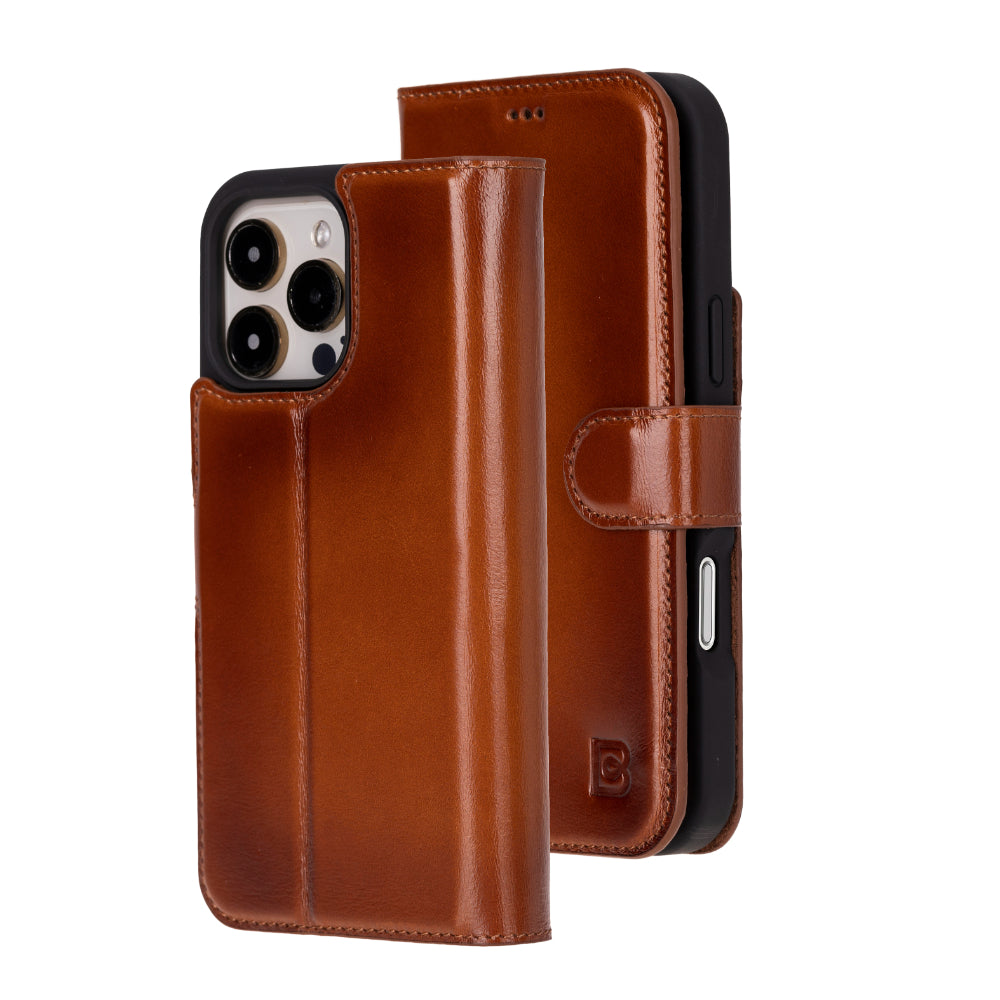 Bayelon Magic iPhone 16 Pro Leather Wallet Case - Stylish & Detachable