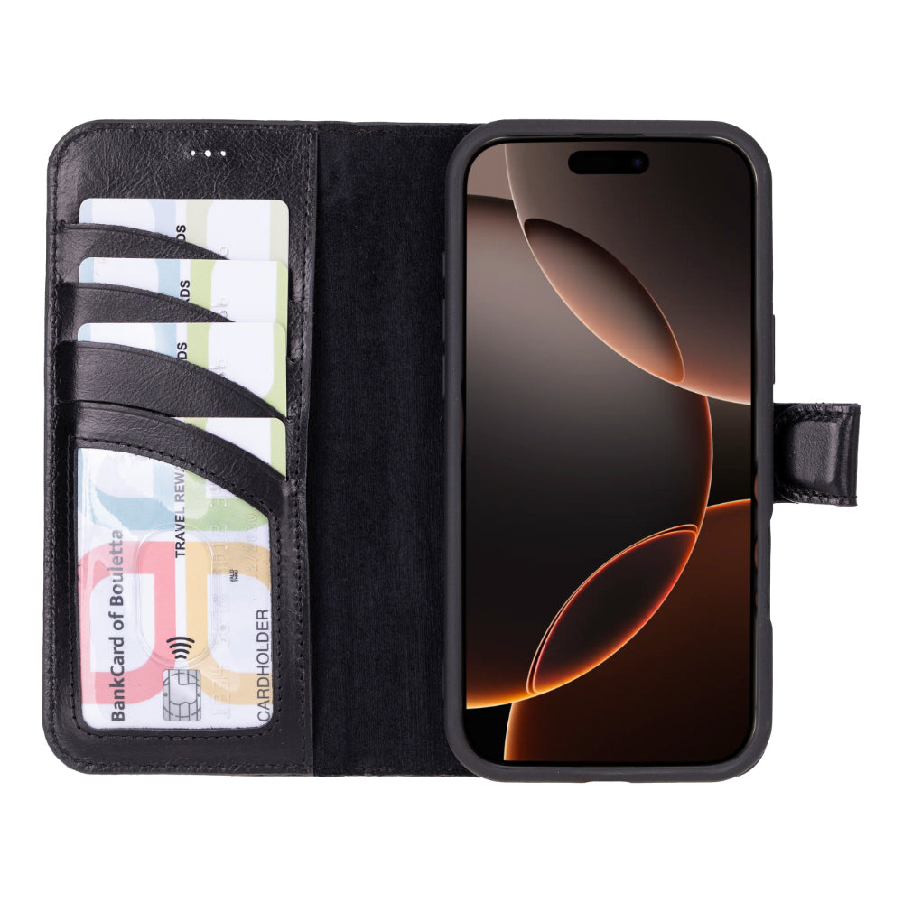 Bayelon Magic iPhone 16 Pro Max Detachable Leather Wallet Case