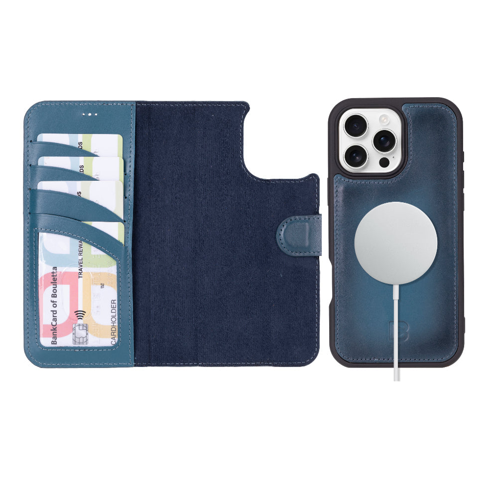 Bayelon Magic iPhone 16 Pro Leather Wallet Case - Stylish & Detachable