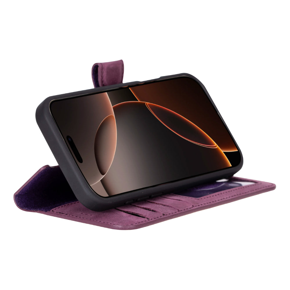 Bayelon Magic iPhone 16 Pro Leather Wallet Case - Stylish & Detachable